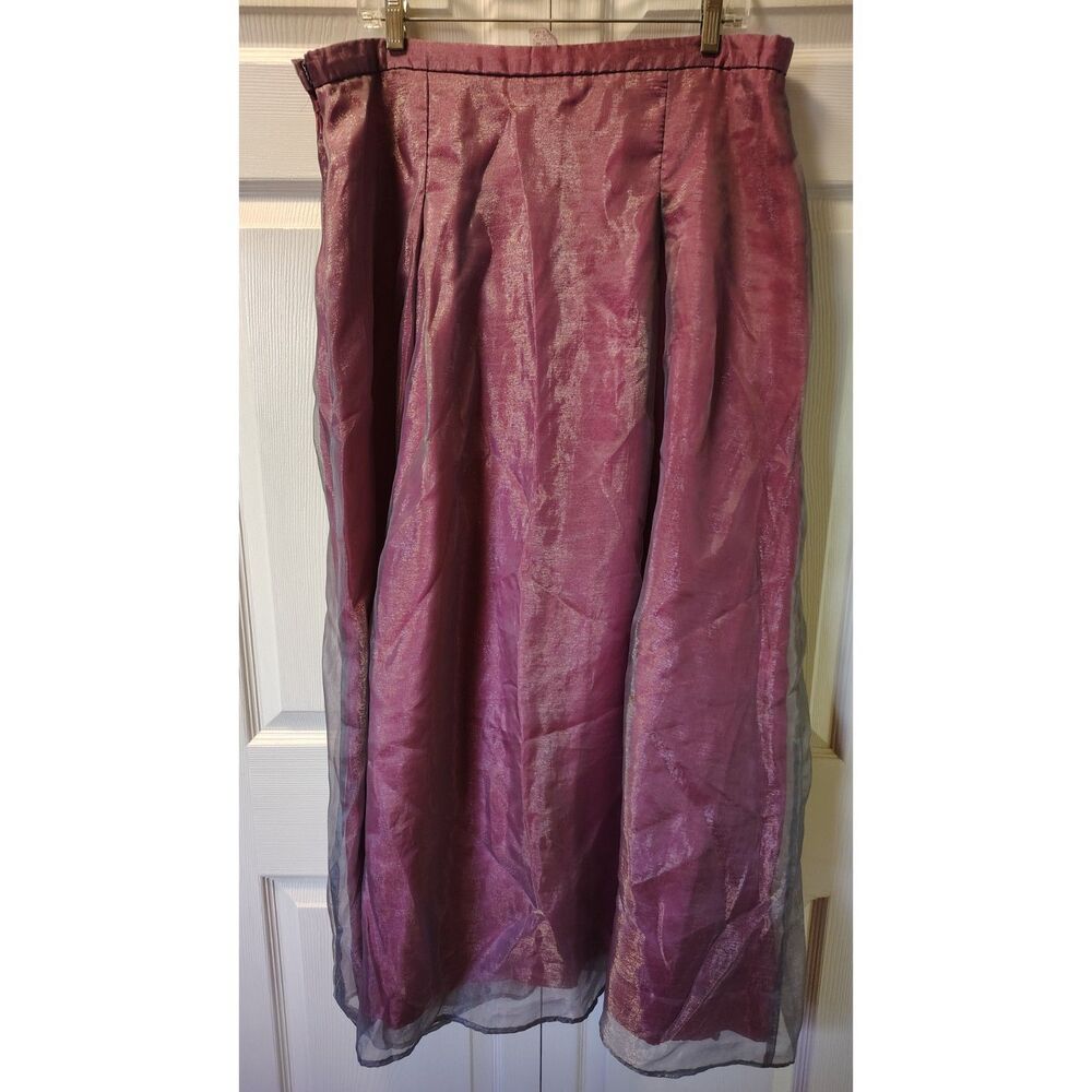 Apostrophe Size 18 Mauve Purple Iridescent Shimmer Organza Overlay Maxi Skirt